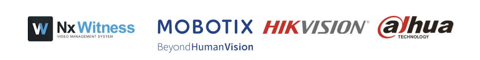 CCTV brands we install.  NX Witness, MOBOTIX, Hikvision, Dahua